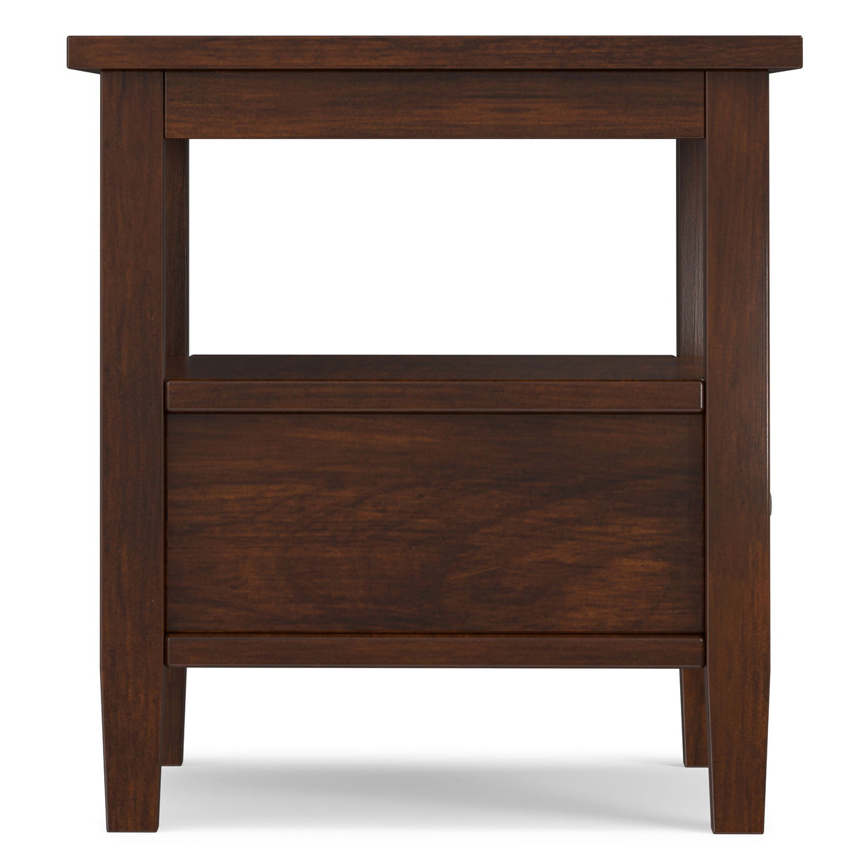 Warm Shaker - End Table With Smooth Drawer Storage - Brown