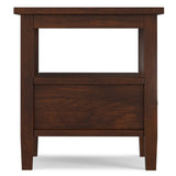 Warm Shaker - End Table With Smooth Drawer Storage - Brown