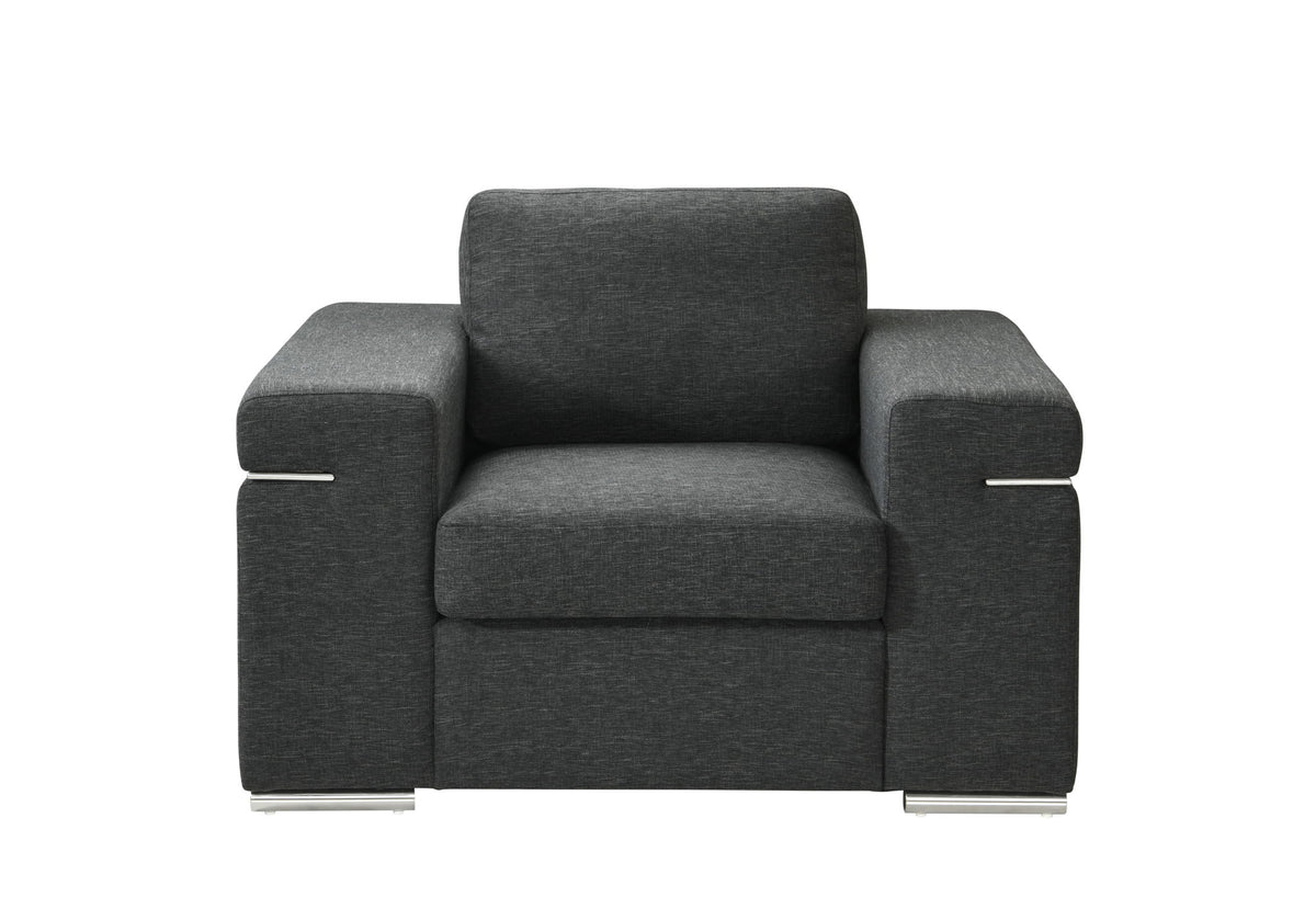 Gianna - Fabric Arm Chair Black by Lilola Home | Bel Furniture