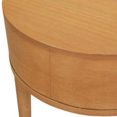 Cabana - Round Cane Storage Side Table - Natural Brown Oak by Jennifer Taylor Home | Bel Furniture