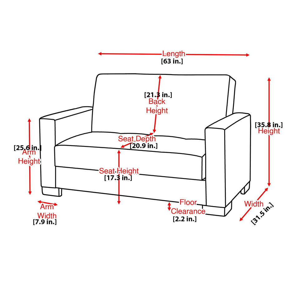 Microfiber Futon Convertible Sleeper Love Seat With Storage And Toss Pillows - Gray Silver