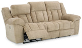 Tip-off - Power Reclining Sofa With Adj Headrest Beige by Signature Design by Ashley® | Bel Furniture