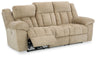 Tip-off - Power Reclining Sofa With Adj Headrest Beige by Signature Design by Ashley® | Bel Furniture