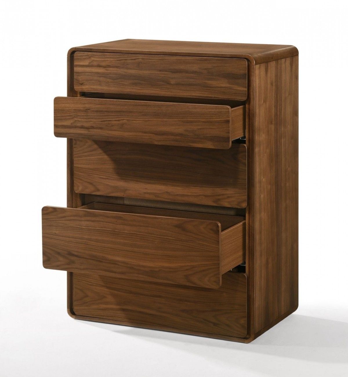 Wood Five Drawer Chest - Walnut