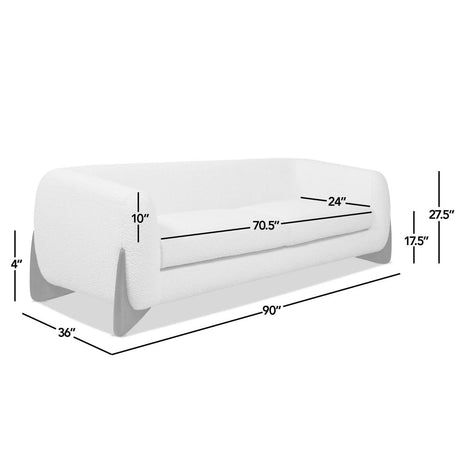 Alpine - Luxurious Upholstery Sherpa Sofa by Jennifer Taylor Home | Bel Furniture