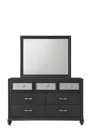 Lila - Dresser, Mirror Black by Crown Mark | Bel Furniture