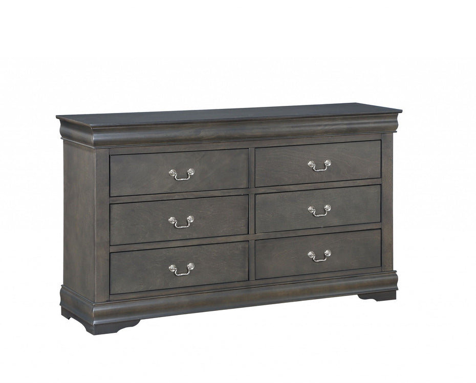 Solid Wood, Double Dresser - Gray