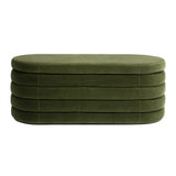 Fuji - Upholstered Oval Storage Bench by Jennifer Taylor Home | Bel Furniture