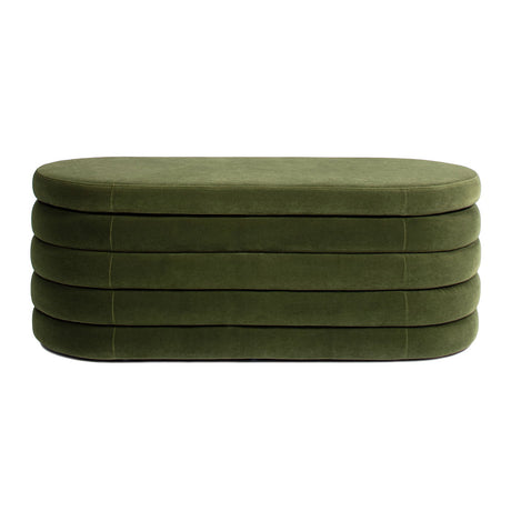 Fuji - Upholstered Oval Storage Bench by Jennifer Taylor Home | Bel Furniture