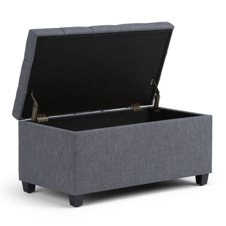 Sienna - Upholstered Storage Ottoman Bench - view 8
