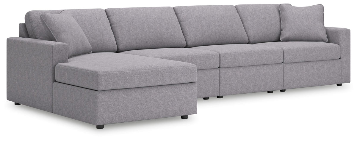 Modmax - Granite - Sectional Gray 4 Pc. Sectional With Laf Corner Chaise by Signature Design by Ashley® | Bel Furniture