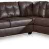 Barlin Mills - Sectional Dark Brown 2 Pc. Right Arm Facing Corner Chaise Sectional by Benchcraft® | Bel Furniture