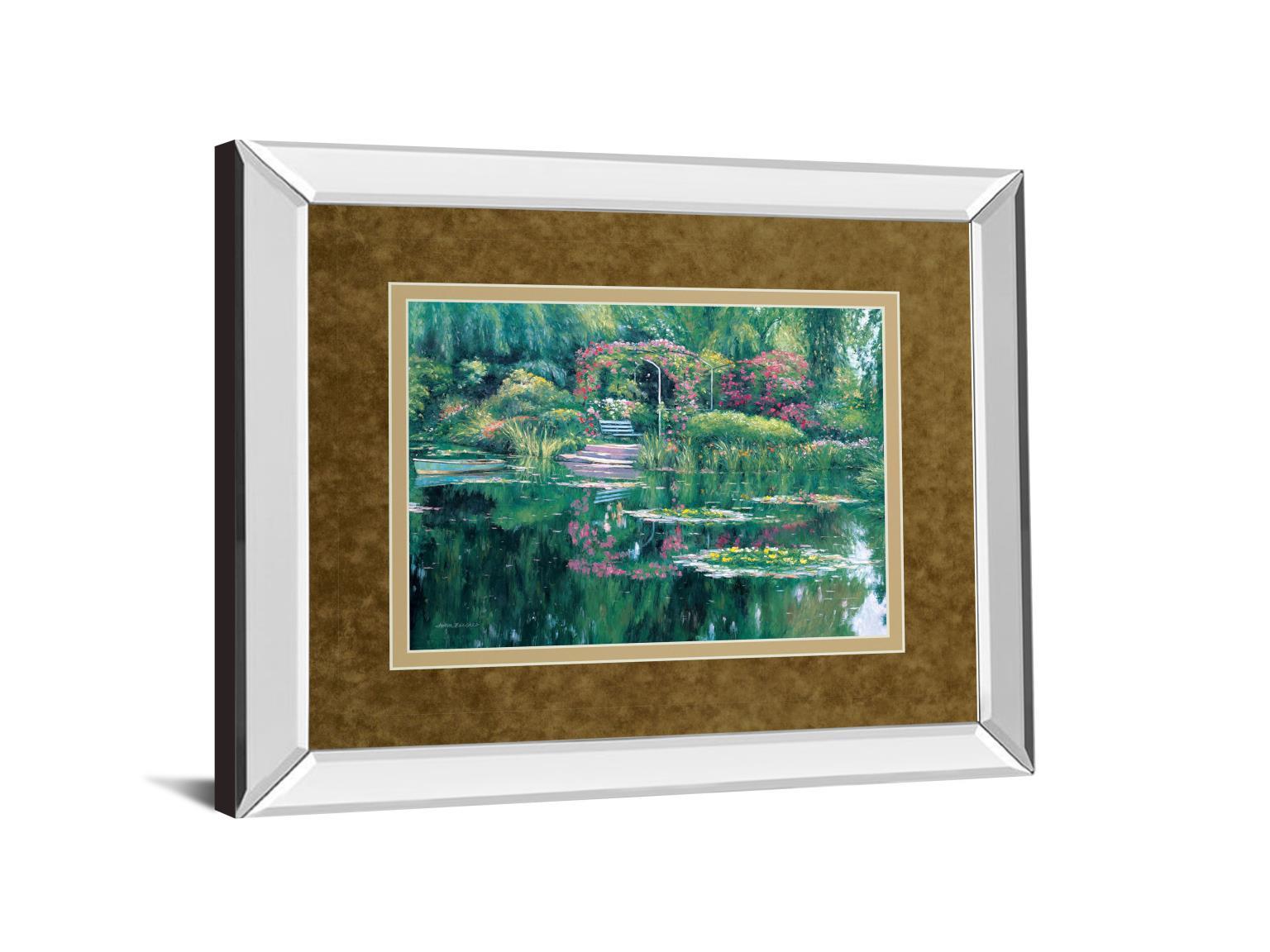 Swamp Scene - Mirror Framed Print Wall Art - Green