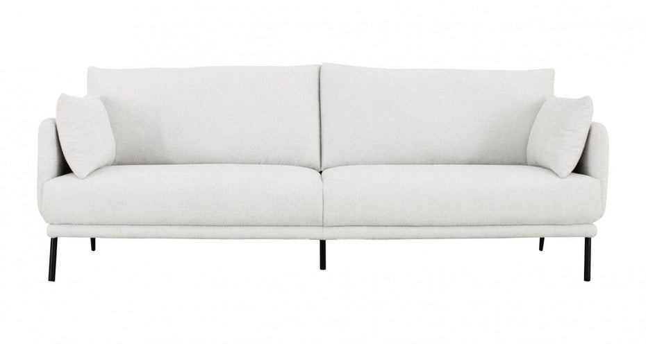 Modern Fabric Sofa - White / Black