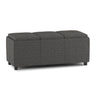 Avalon - Multi Functional Storage Ottoman Dark Gray Fabric by Simpli-Home | Bel Furniture