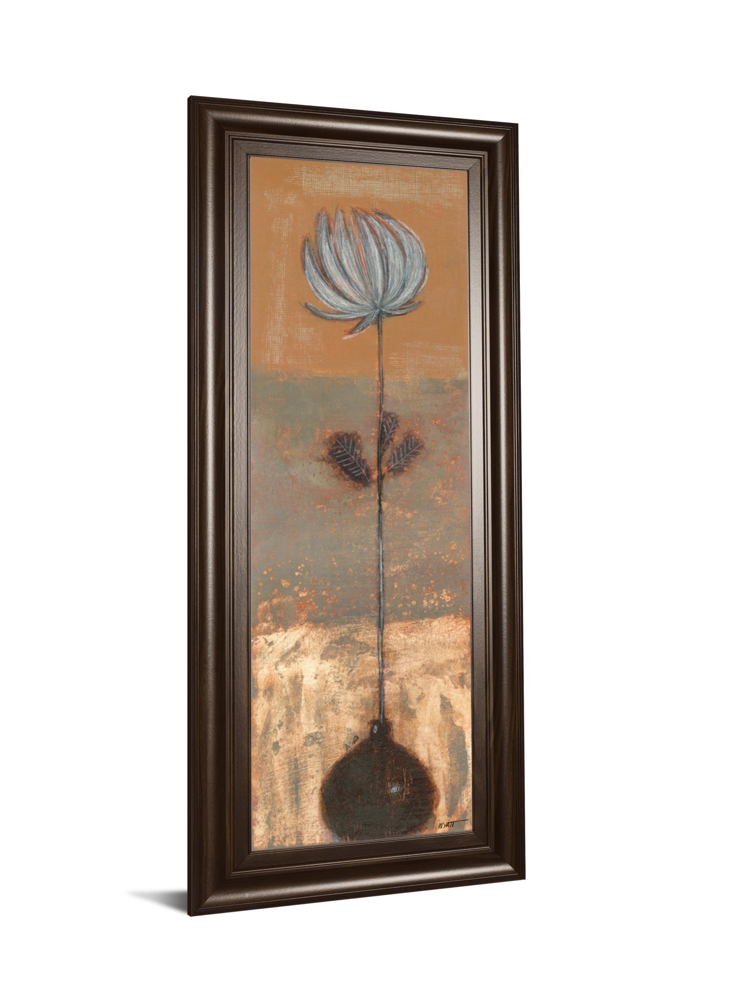 Solitary Flower I By Norman Wyatt - Framed Print Wall Art - Dark Gray