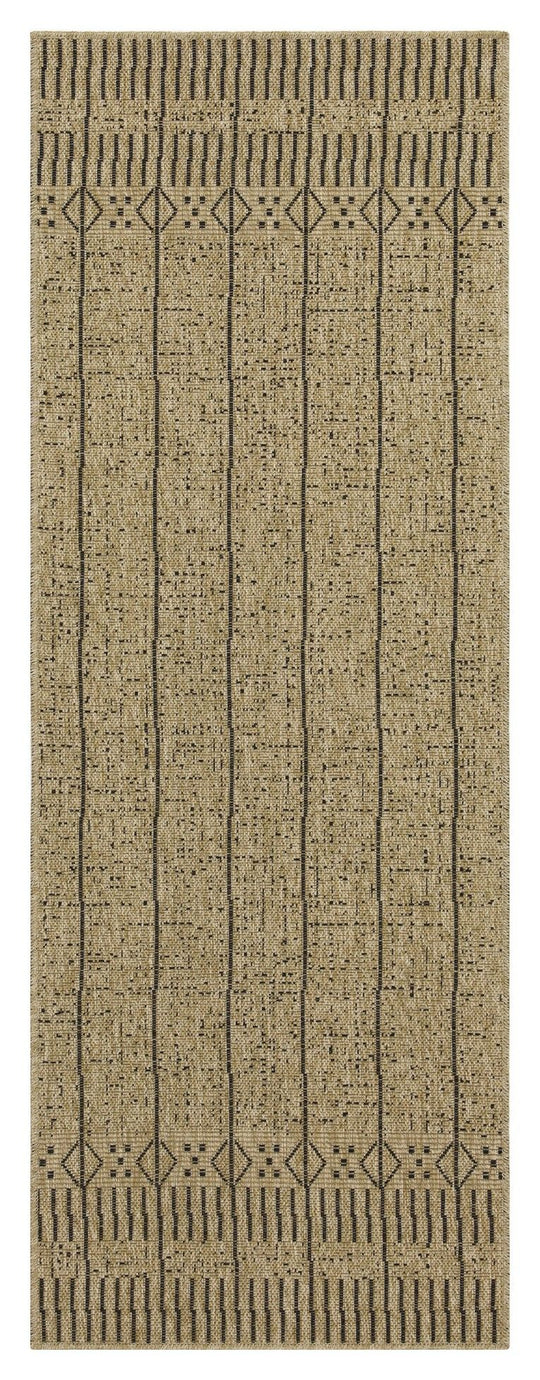Earth - Indoor / Outdoor, Area Rug - Jute / Black Light Brown 4' x 6' by Icona Home Decor | Bel Furniture