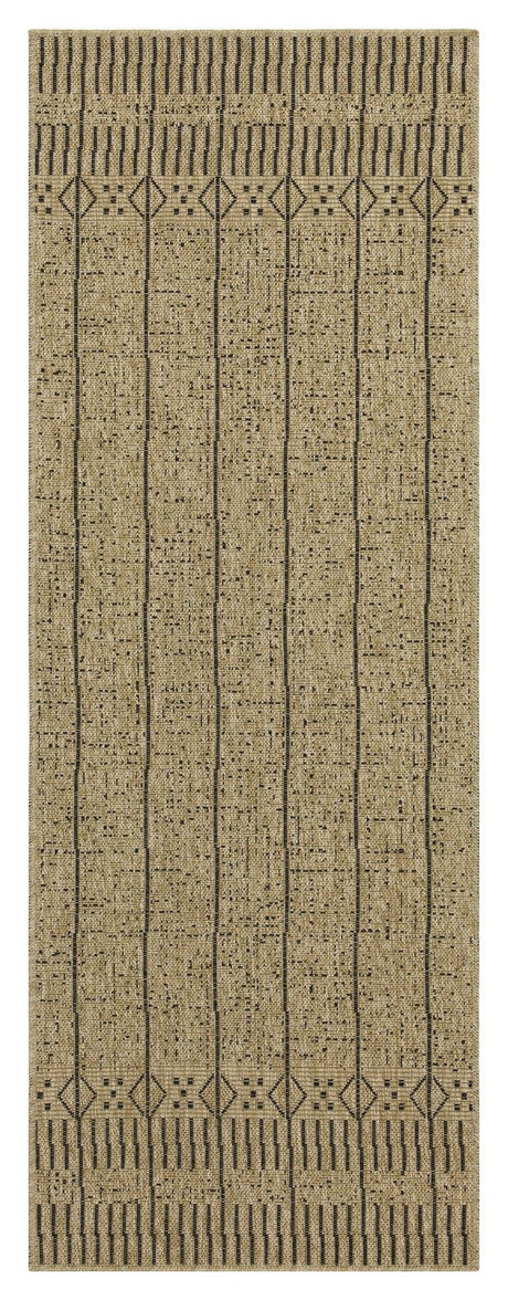 Earth - 5'3" X 7'3" Indoor, Outdoor Area Rug - Jute / Black - view 3