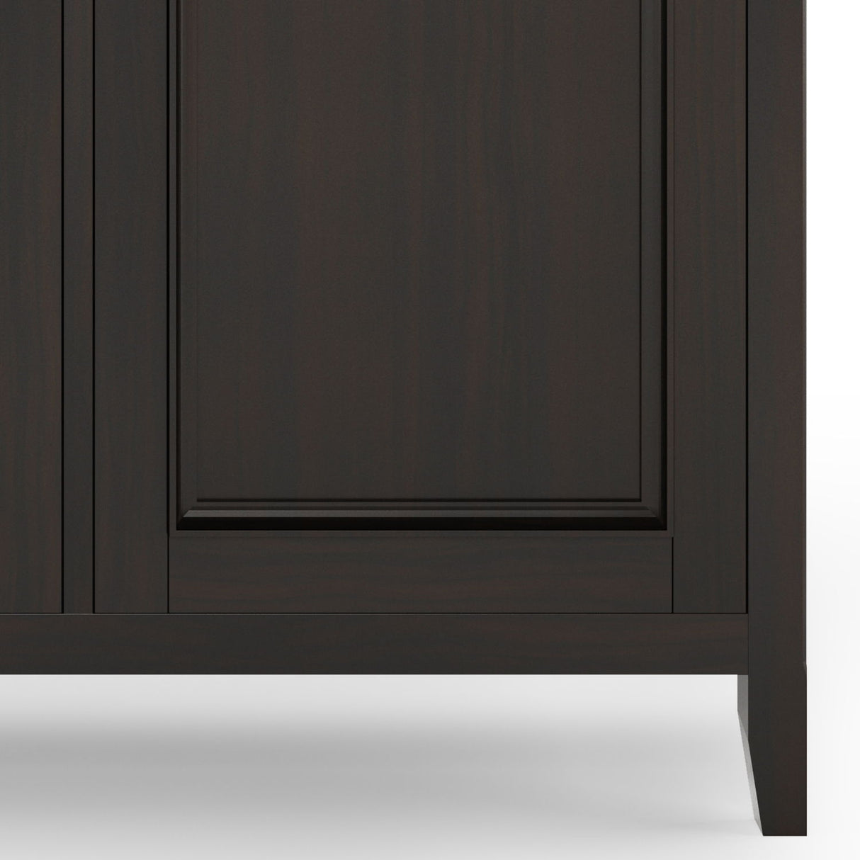 Amherst - Wide 3 Door Storage Cabinet - Hickory Brown by Simpli-Home | Bel Furniture