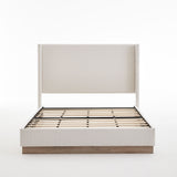 Hosford - Minimalist Canvas Upholstered Wingback Bed