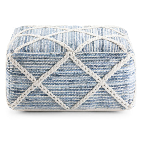 Cowan - Handcrafted Square Pouf - view 3