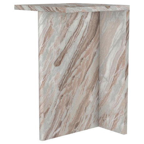 Bowdoin - Genuine Marble Accent Side Table - Gray by Coaster Fine Furniture | Bel Furniture