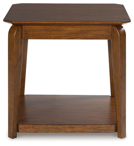 Trenmour - Medium Brown - Square End Table by Signature Design by Ashley® | Bel Furniture