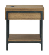 Fridley - Brown / Black - Rectangular End Table by Signature Design by Ashley® | Bel Furniture