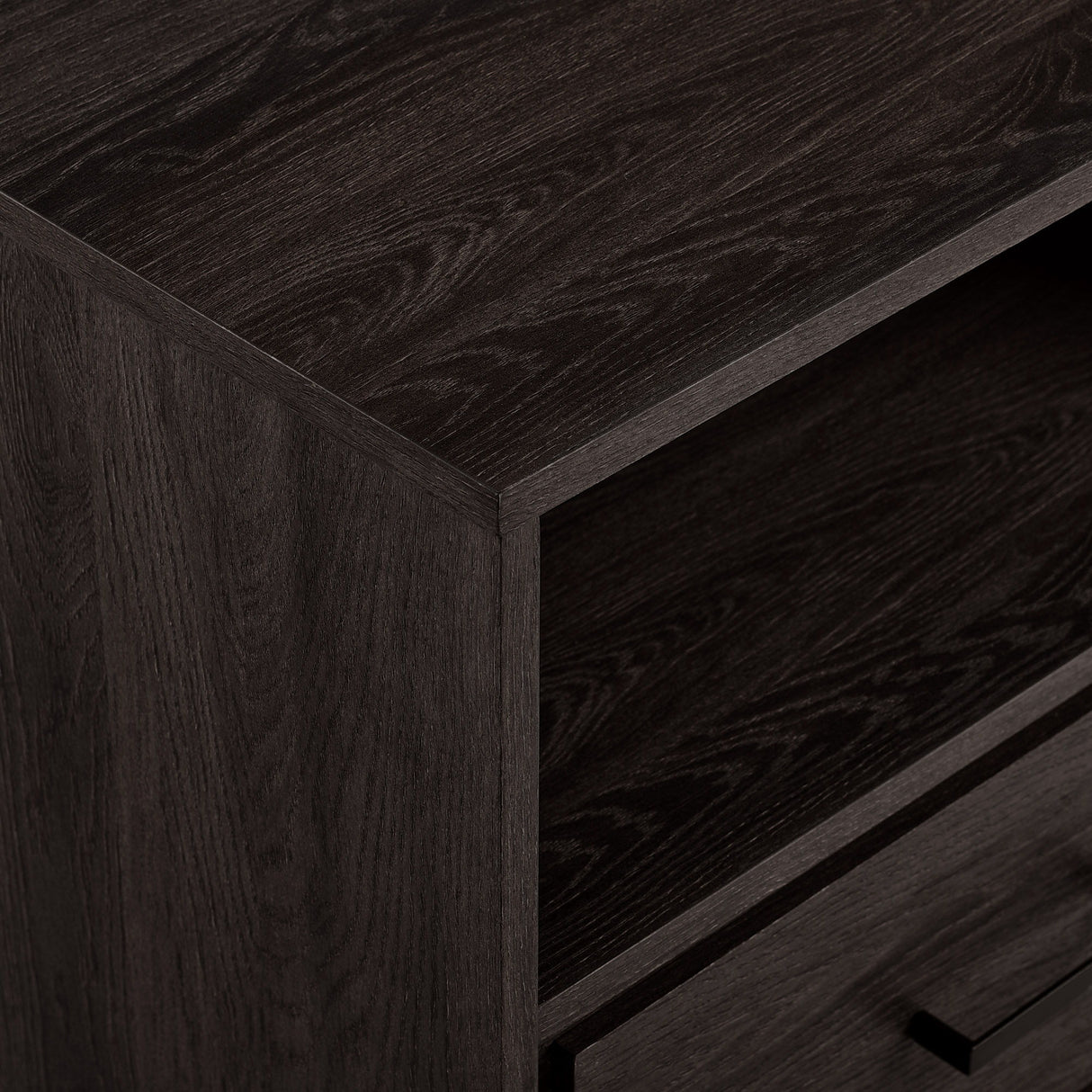 Contemporary 1 Drawer Nightstand - Charcoal by Walker Edison | Bel Furniture