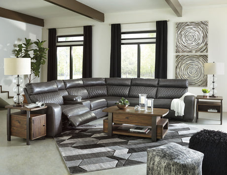 Samperstone - Power Reclining Sectional - view 9