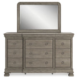 Lexorne - Gray - Dresser And Mirror by Signature Design by Ashley® | Bel Furniture