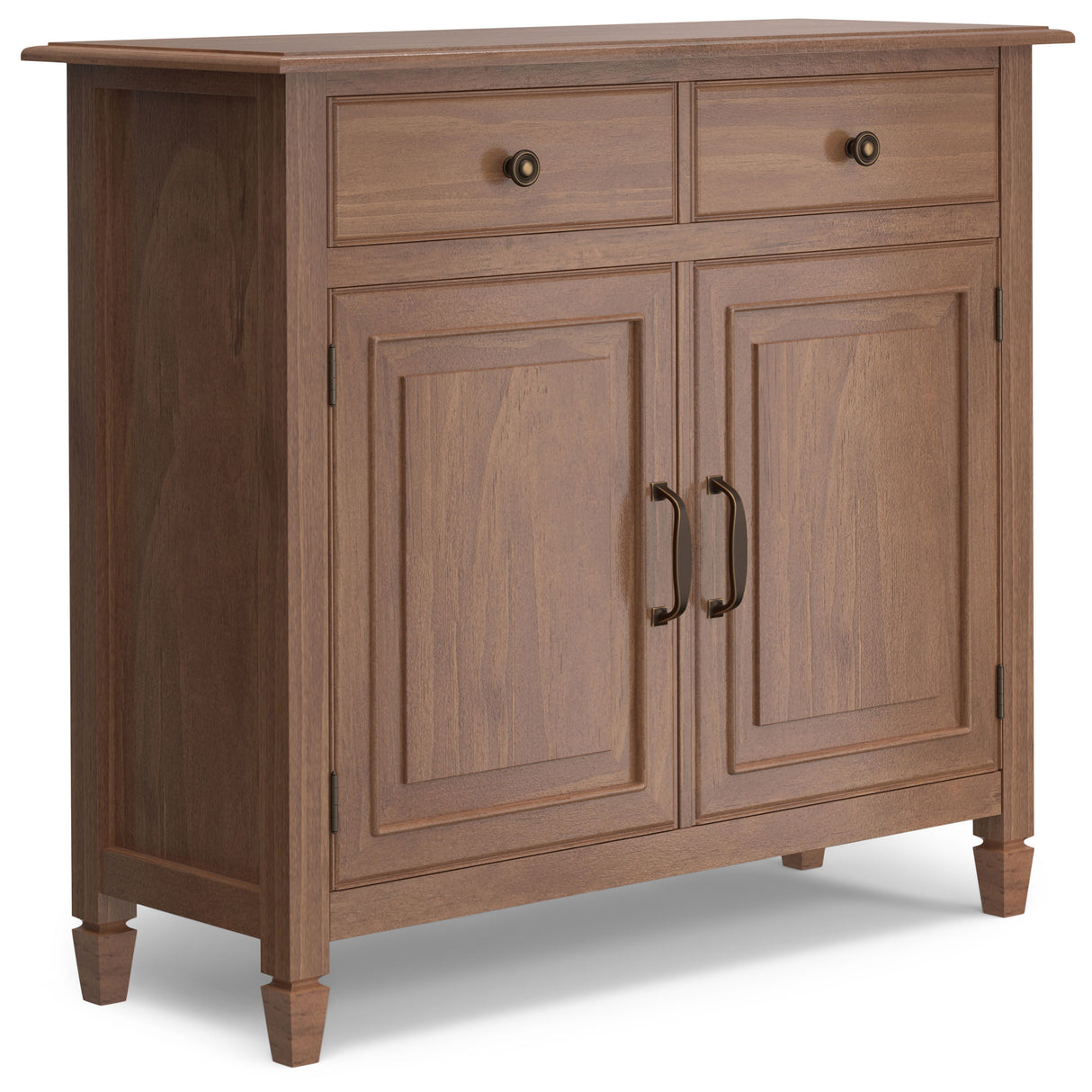 Connaught - Entryway Storage Cabinet - Medium Saddle Brown by Simpli-Home | Bel Furniture