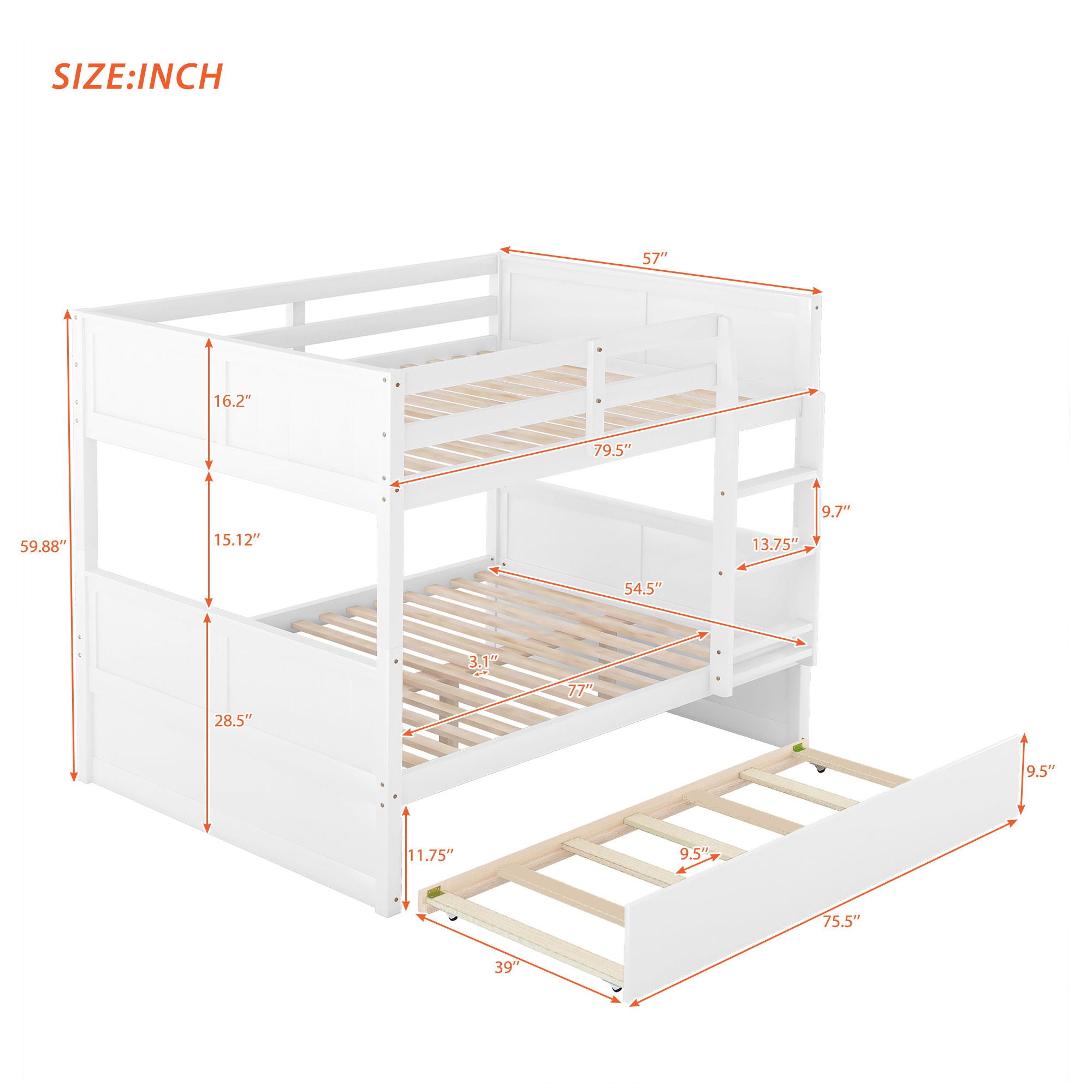 Bunk Bed With Twin Size Trundle