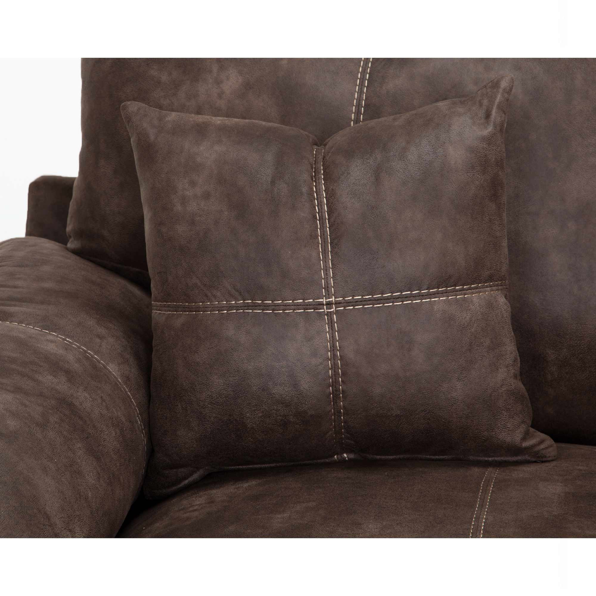 840 Teagan Rustic Brown 3-Piece L-Shaped Sectional Sofa with Reversible Cushions