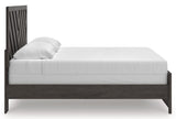 Prendonea - King Panel Bed - Charcoal