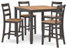 Gesthaven - Dining Room Counter Table Set Dark Brown 5 Pc. Table, 4 Chairs by Signature Design by Ashley® | Bel Furniture
