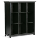 Acadian - Handcrafted Cube Storage Black 44"W x 15.75"D x 48"H by Simpli-Home | Bel Furniture
