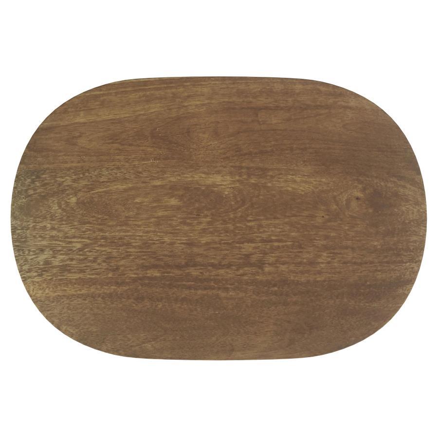 Fletcher - Round Solid Mango Wood Accent Side Table - Brown