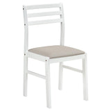 Bucknell - 3 Piece Round Drop Leaf Dining Table Set - White