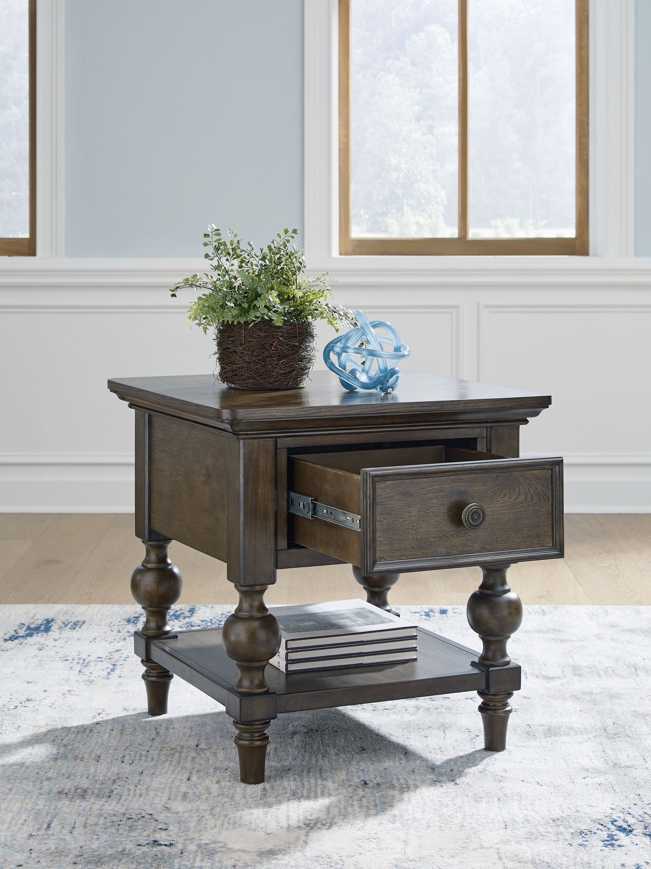 Veramond - Dark Brown - Square End Table