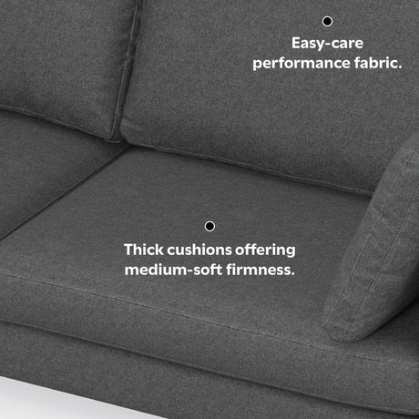 Ava - Mid Century Corner Sectional Sofa Handcrafted - view 5
