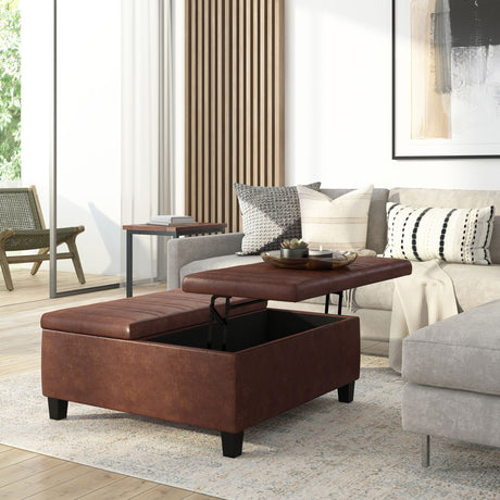 Ellis - Coffee Table Storage Ottoman Contemporary Design - view 10