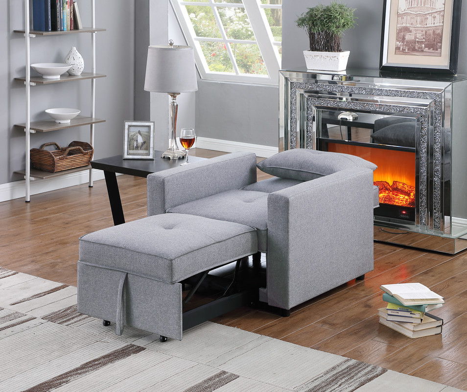 Zoey - Convertible Sleeper Chair With Side Pocket