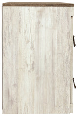 Willowton - 5-Piece Entertainment Center With Electric Fireplace - Whitewash