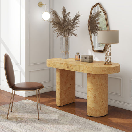 Jesse - Single Drawer Oval Computer Desk by Jennifer Taylor Home | Bel Furniture