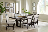 Neymorton - Dark Grayish Brown - 7 Pc. - Rectangular Extension Table, 6 Side Chairs by Signature Design by Ashley® | Bel Furniture