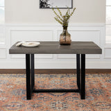 Rustic Metal And Solid Distressed Dining Table by Walker Edison | Bel Furniture