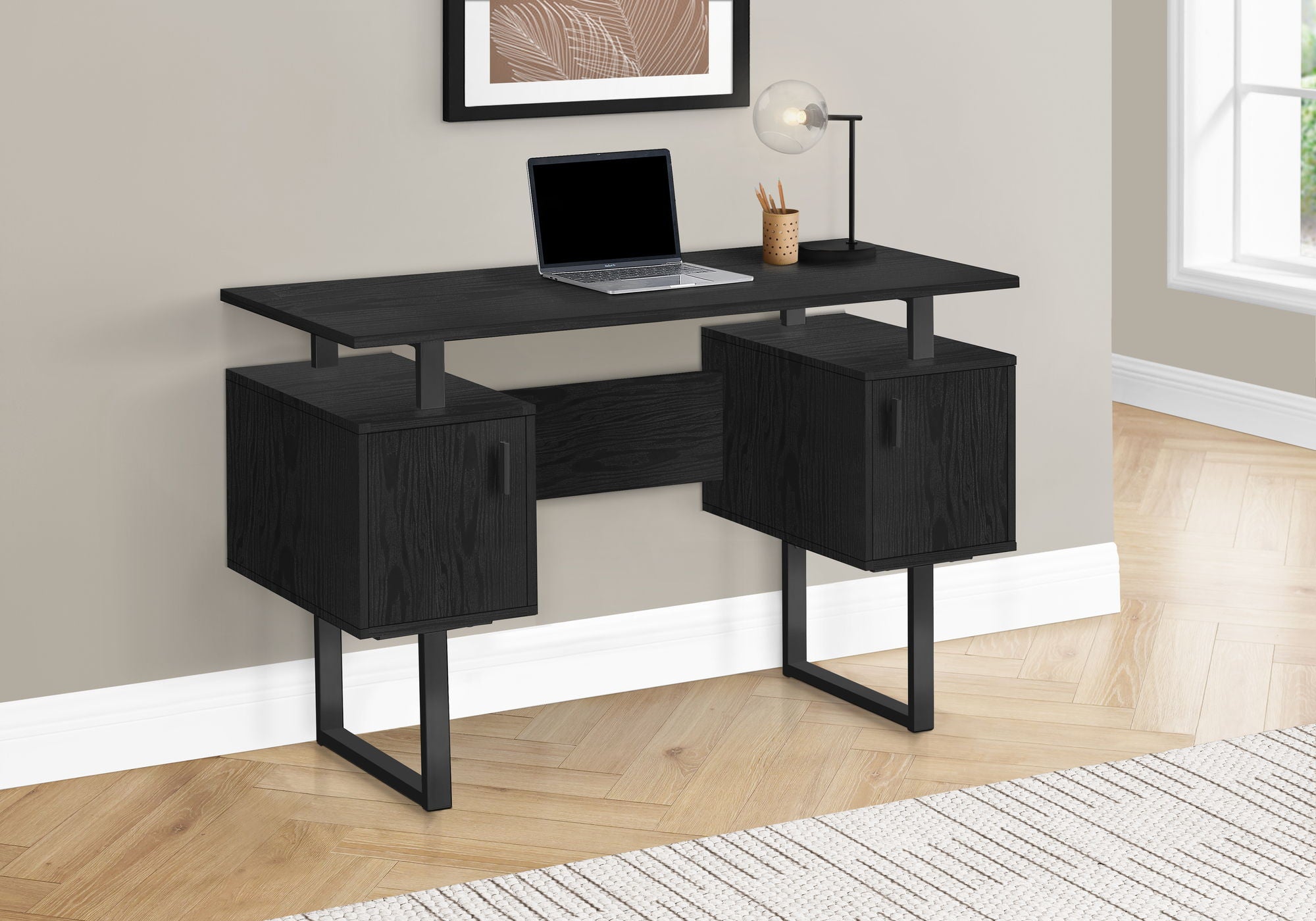 Computer Desk, Home Office, Laptop, Storage, Work, Contemporary, Modern