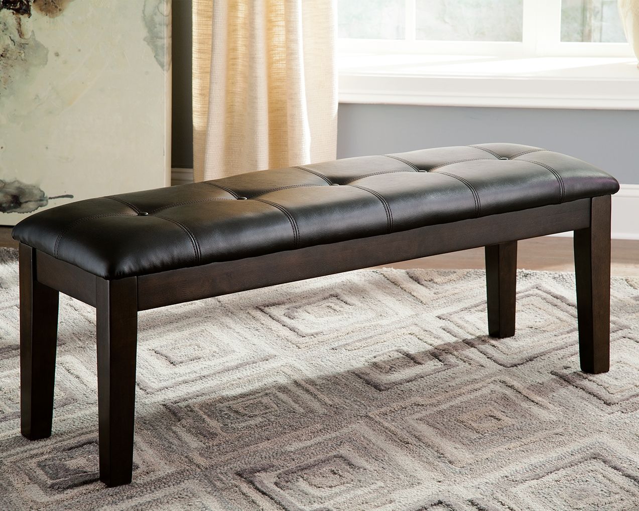 Haddigan - Dark Brown - Large Uph Dining Room Bench