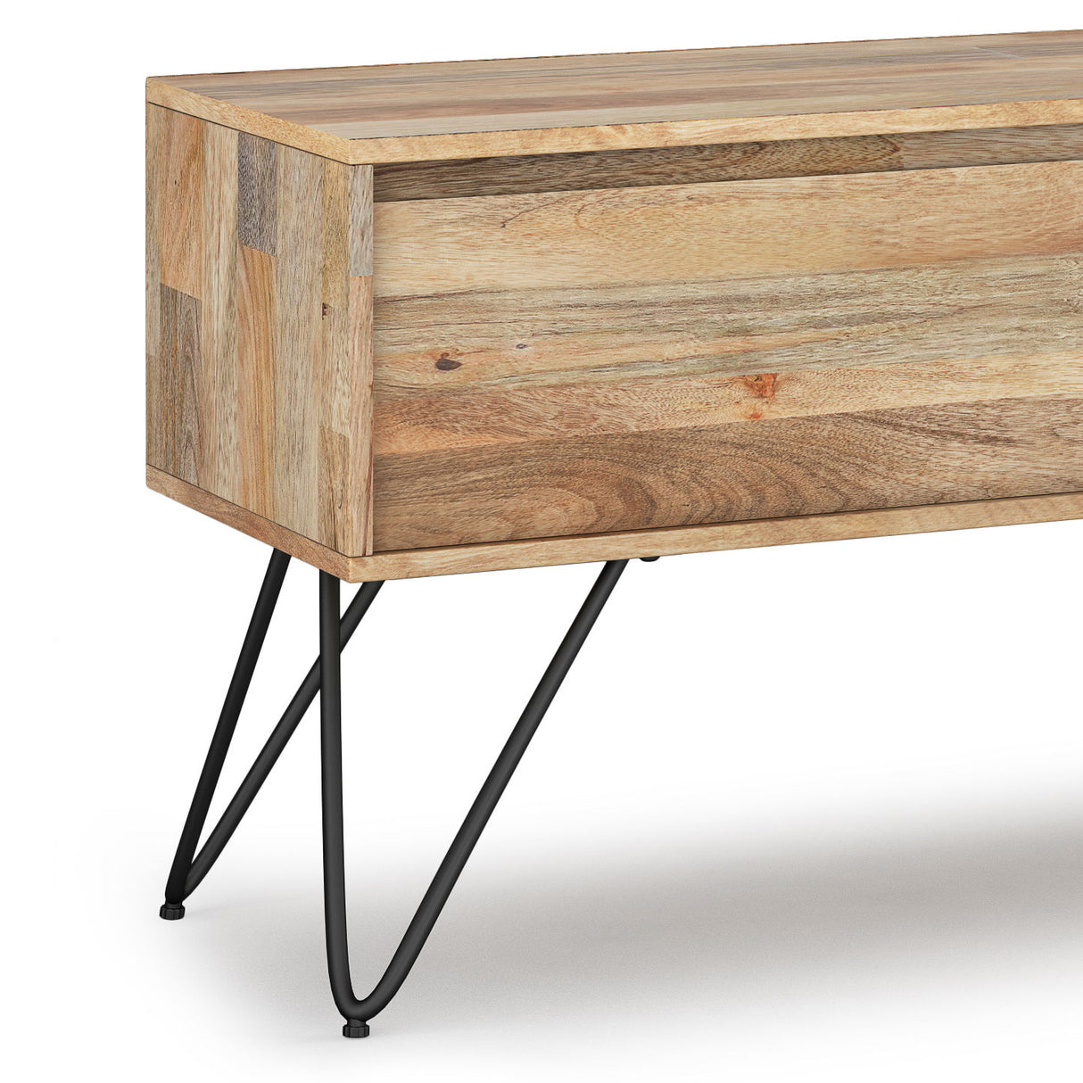 Hunter - Handcrafted TV Media Stand - Natural by Simpli-Home | Bel Furniture
